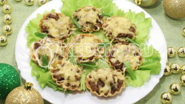 тарталетки с начинкой новогодний сюрприз