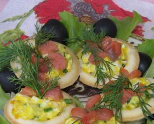 Тарталетки с рыбой