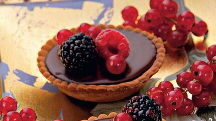 Тарталетки с шоколадным ганашем