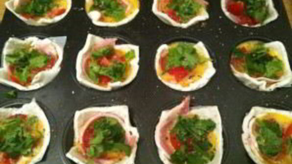 тарталетки с сыром и яйцом