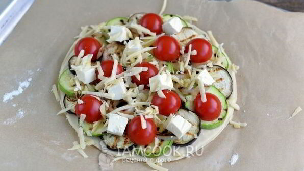 легкий тарт с овощами-гриль