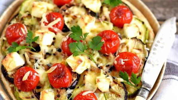 легкий тарт с овощами-гриль