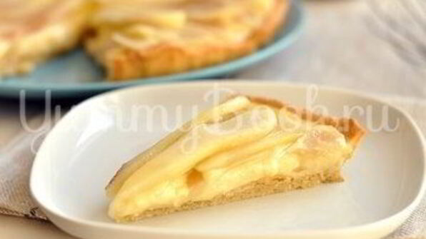 тарт с кокосовым молоком и грушами