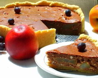 Тарт творожный Груши в шоколаде