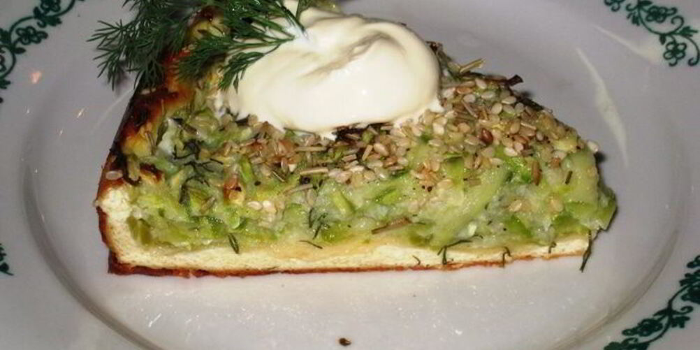 Рецепт творожного тарта с кабачковой начинкой