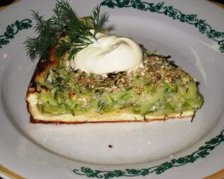 Творожный тарт с кабачковой начинкой