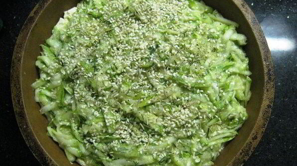 творожный тарт с кабачковой начинкой