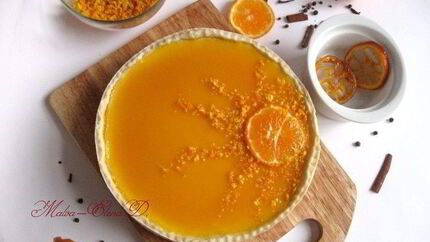 Творожный тарт с мандариновым соусом