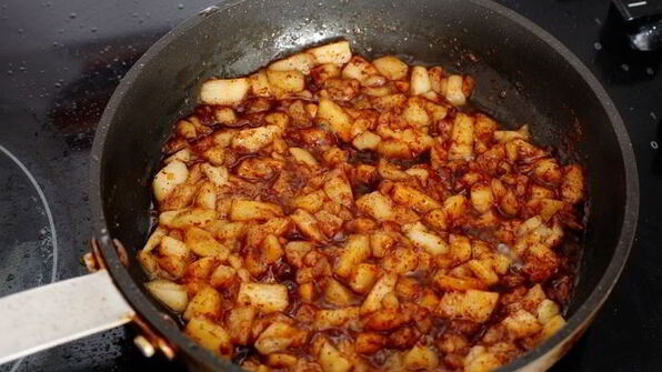 французские тосты с яблоками