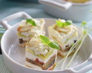 Творожная закуска с овощами