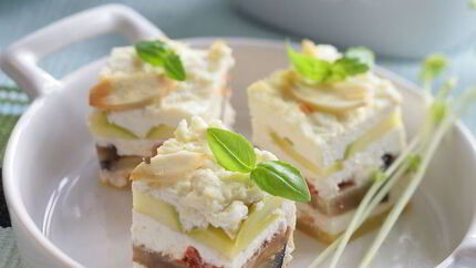 Творожная закуска с овощами