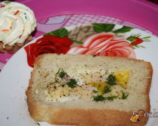 Детская яичница Малыши в домике