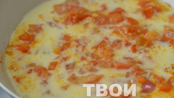 яичница с помидорами