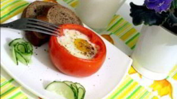 яичница в помидорах в духовке