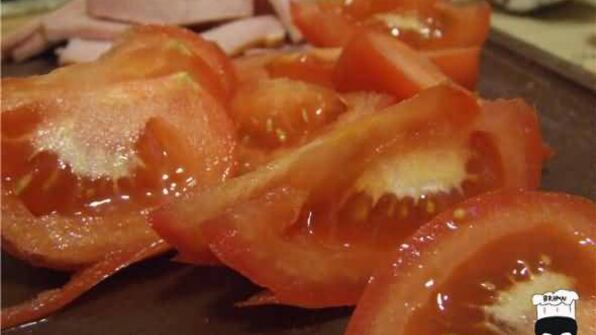 яичница в слоеном тесте