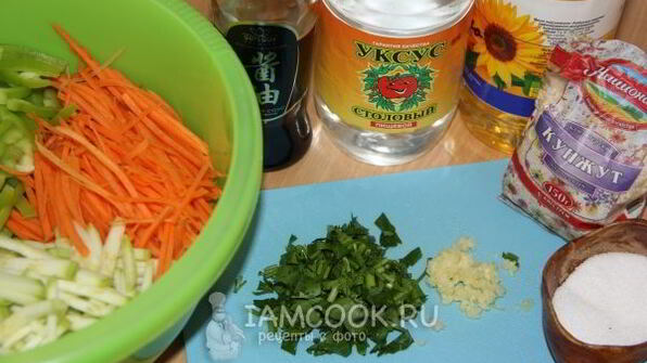 закуска из овощей по-корейски