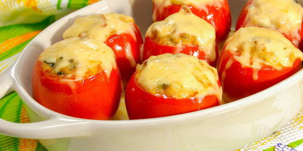 Рецепт помидоров, запеченных с жюльеном