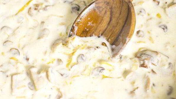 слоеные сердечки с жюльеном из креветок