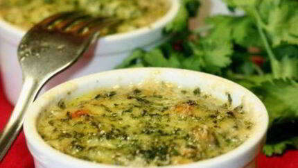 Жульен из баклажанов и кабачков