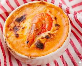 Жульен с креветками и грибами