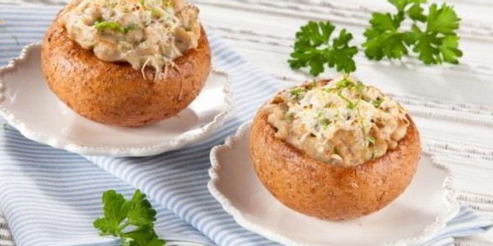 Рецепт жульена с мясным фаршем в булочках