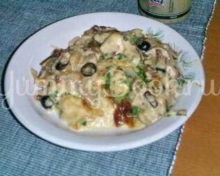 Жюльен грибной с овощами